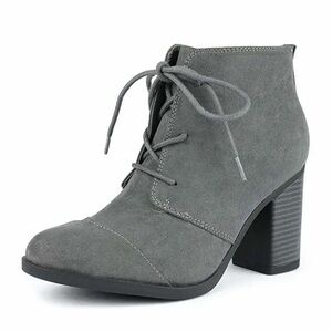 like new Grey heeled ankle booties size 10
